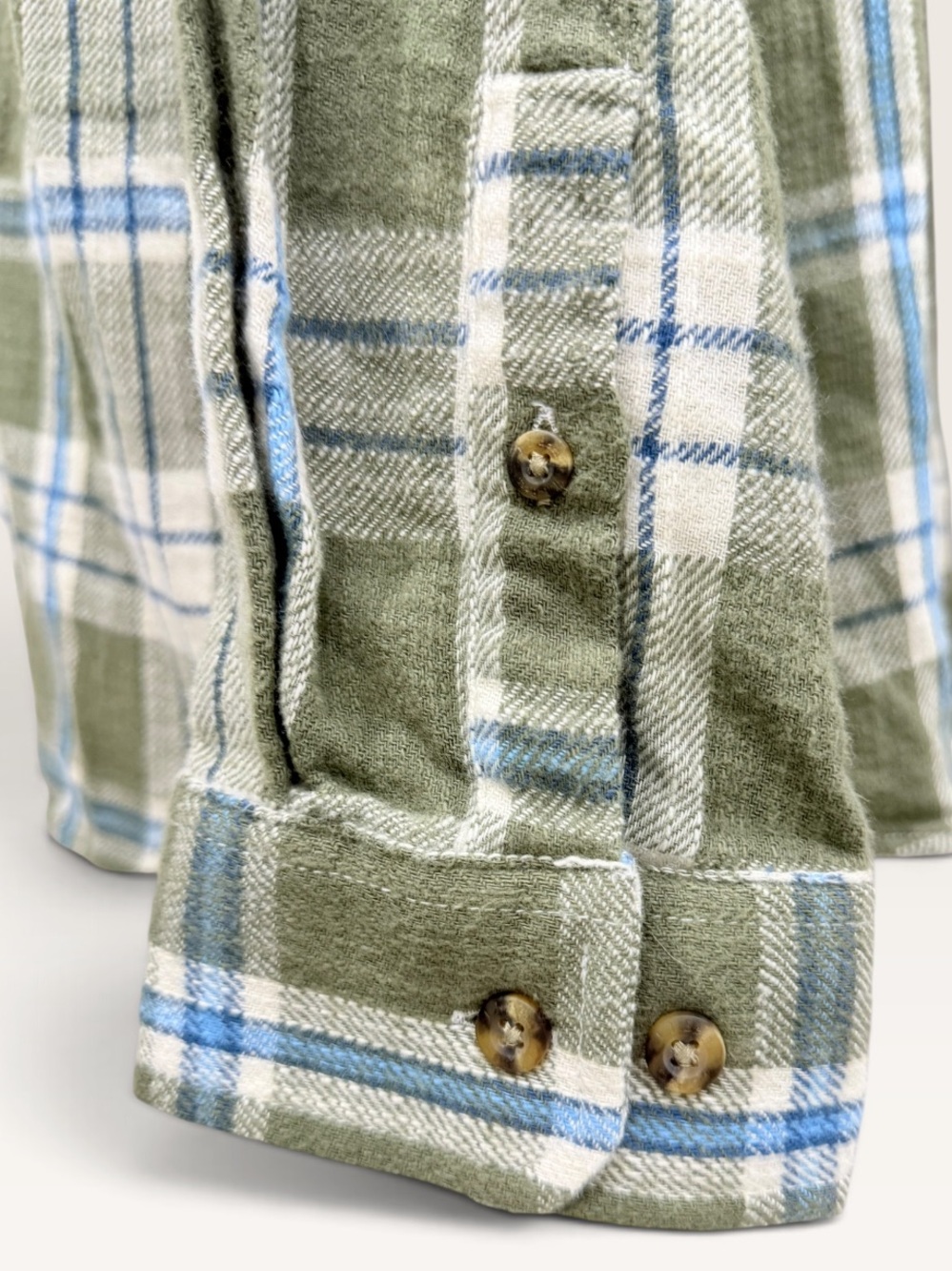 L.L.Bean 1912 Field Flannel Plaid Shirt Slightly Fitted Deep Olive XXL NWT - Picture 6 of 15